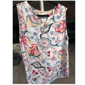 Floral pattern tank blouse
